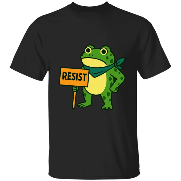 Frog Resist Portland Frog Protest Activist Political 2025 Shirt - Image 9