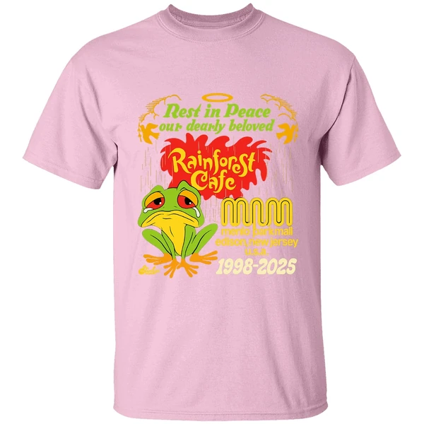 Frog Rest In Peace Our Dearly Beloved Rainforest Cafe 1998 2025 Shirt - Image 2