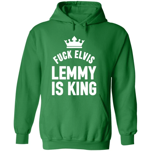 Fuck Elvis Lemmy Is King Hoodie - Image 2