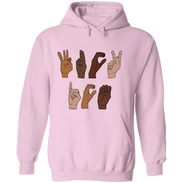 Fuck Ice Hand Sign Language Sarcastic Hoodie - Image 5