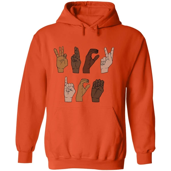 Fuck Ice Hand Sign Language Sarcastic Hoodie - Image 6