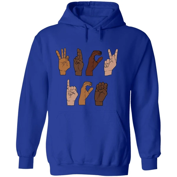 Fuck Ice Hand Sign Language Sarcastic Hoodie - Image 7