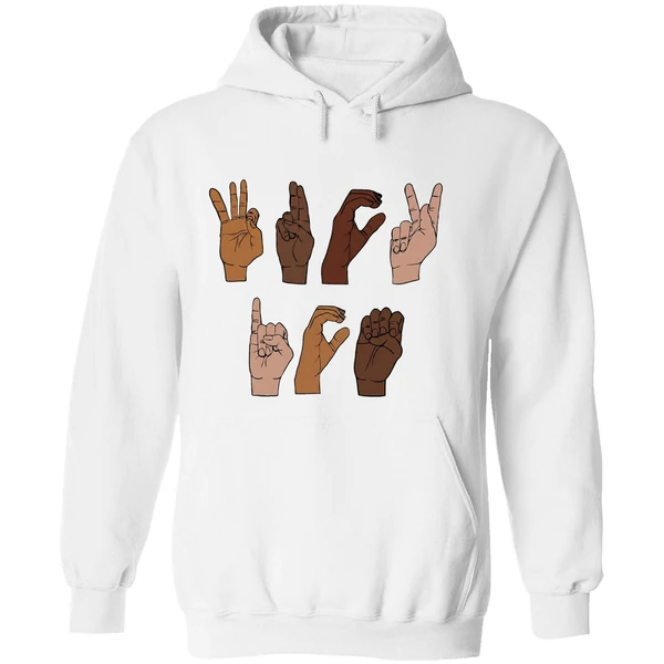Fuck Ice Hand Sign Language Sarcastic Hoodie - Image 8