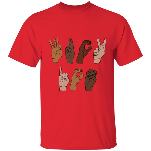 fuck ice hand sign language sarcastic shirt red
