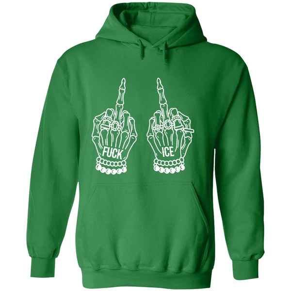 Fuck Ice Middle Finger Hoodie - Image 2