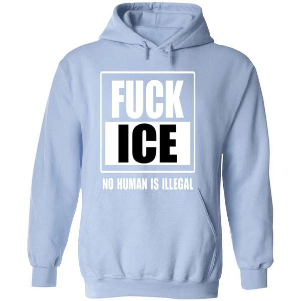 Fuck Ice No Human Is Illegal Hoodie - Image 4