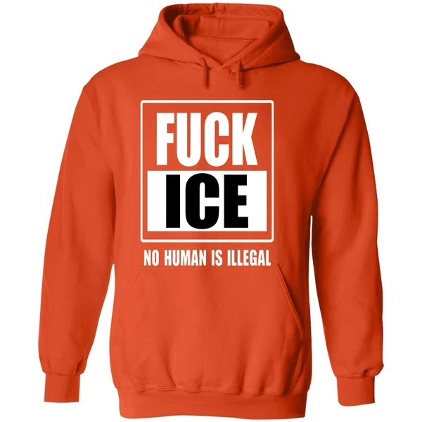 Fuck Ice No Human Is Illegal Hoodie - Image 6