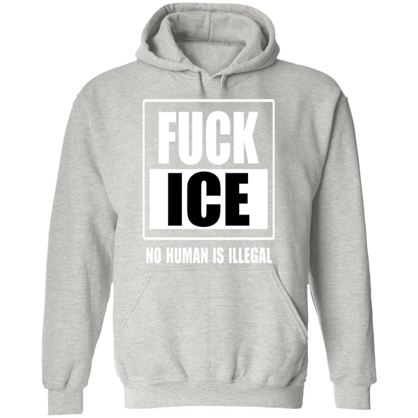 Fuck Ice No Human Is Illegal Hoodie - Image 9