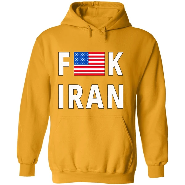 Fuck Iran Usa Flag Hoodie