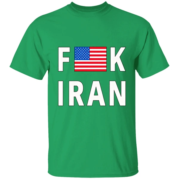 Fuck Iran Usa Flag Shirt - Image 2