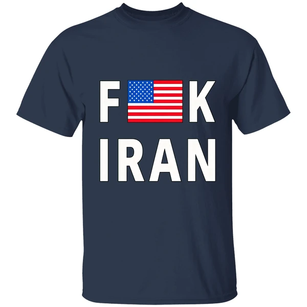 Fuck Iran Usa Flag Shirt - Image 5