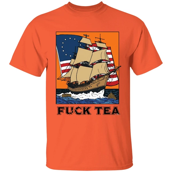 fuck tea shirt orange