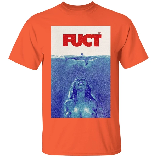 fuct jaws movie shirt orange