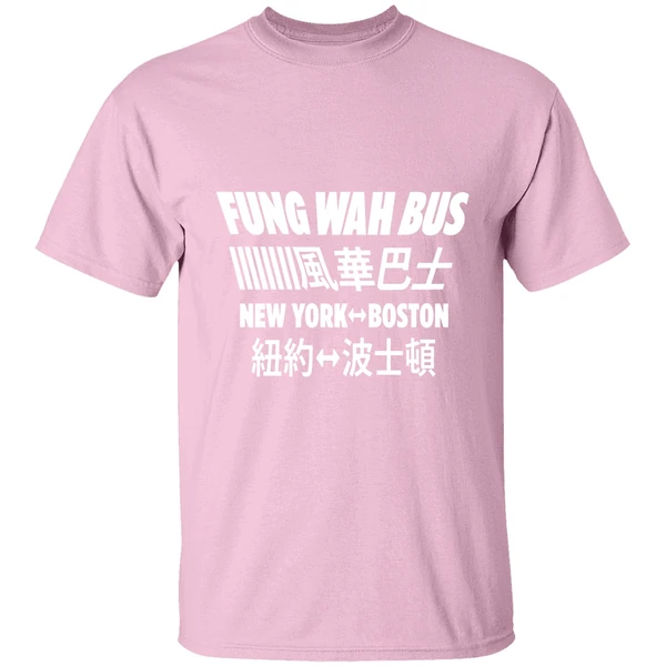 fung wah bus new york to boston shirt lightpink