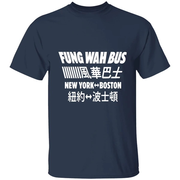 fung wah bus new york to boston shirt navy
