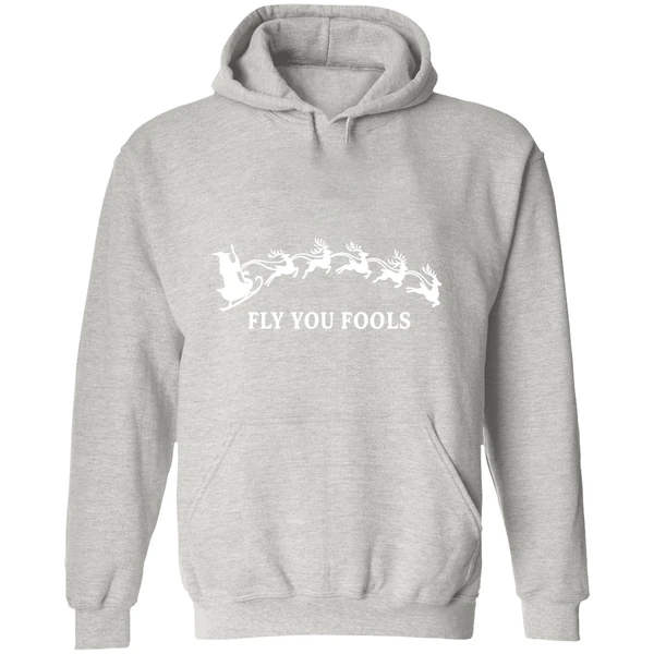 Gandalf Riding Reindeer Fly You Fools Christmas Lord Of The Rings Hoodie - Image 9