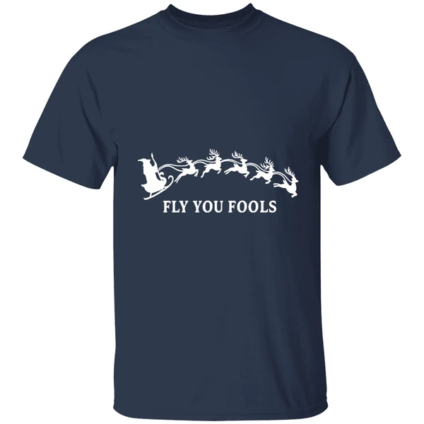 Gandalf Riding Reindeer Fly You Fools Christmas Lord Of The Rings Shirt - Image 4
