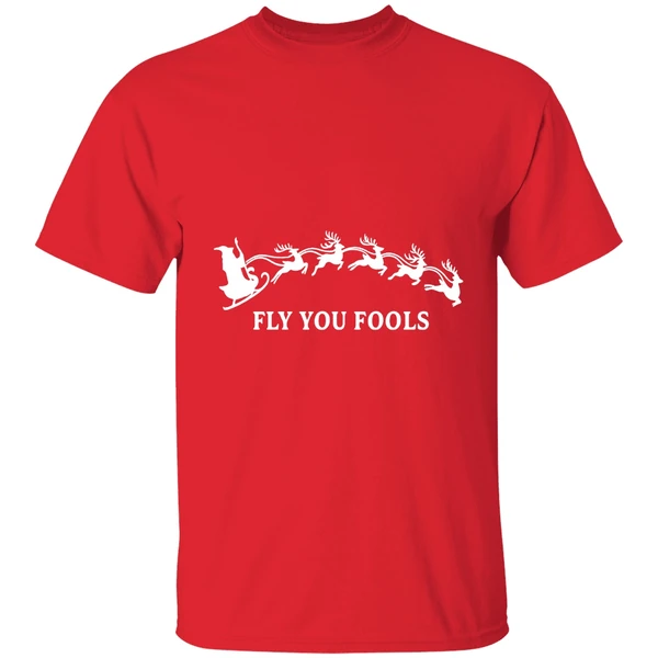 Gandalf Riding Reindeer Fly You Fools Christmas Lord Of The Rings Shirt - Image 6