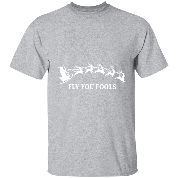 Gandalf Riding Reindeer Fly You Fools Christmas Lord Of The Rings Shirt