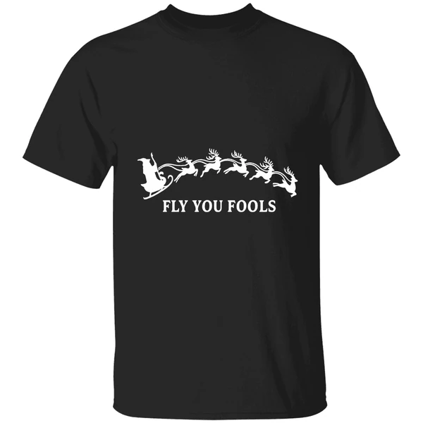 Gandalf Riding Reindeer Fly You Fools Christmas Lord Of The Rings Shirt - Image 8