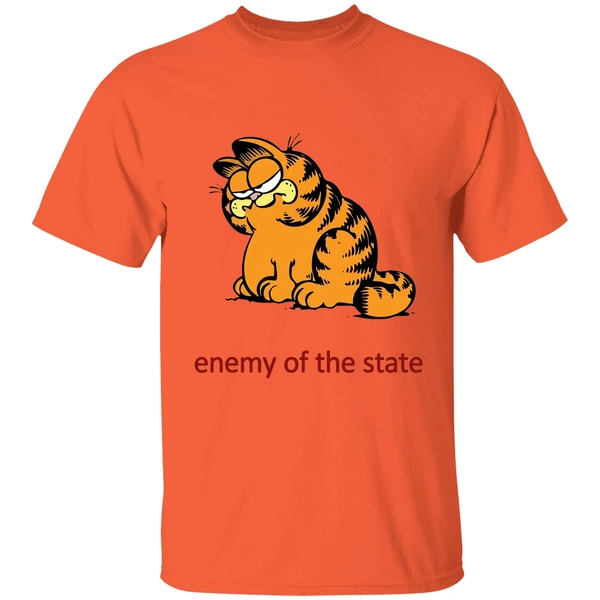 garfield enemy of the state shirt orange