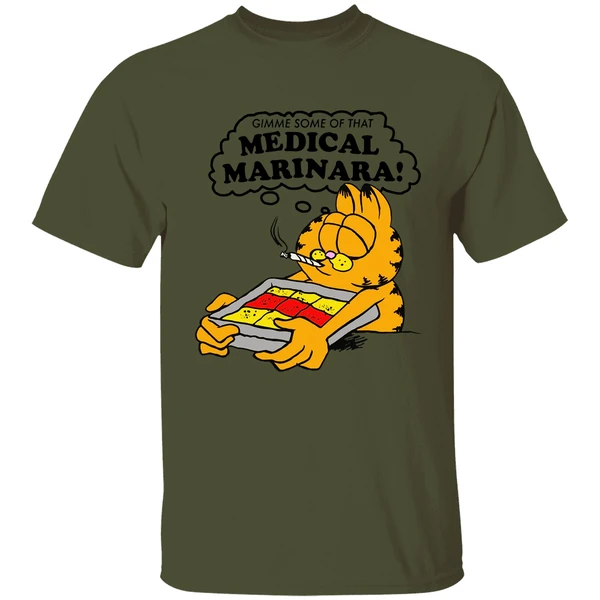 Garfield Smoking Gimme Some Of That Medical Marinara Shirt - Image 3