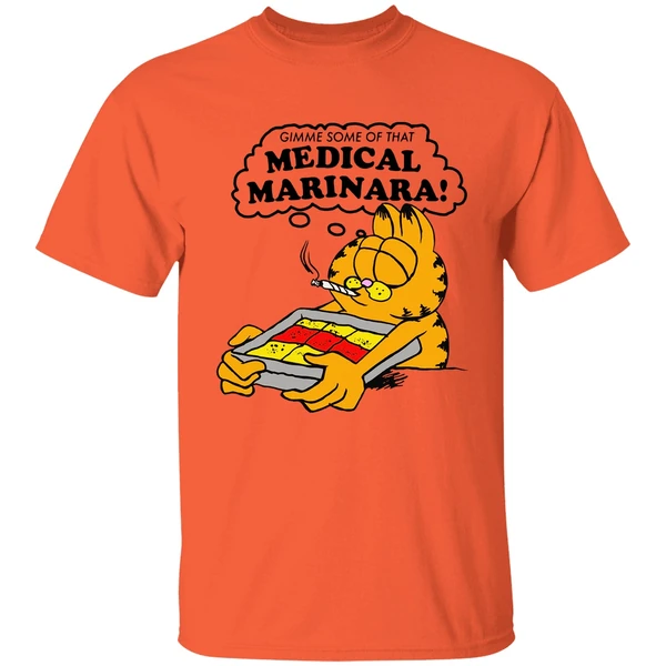 Garfield Smoking Gimme Some Of That Medical Marinara Shirt - Image 5