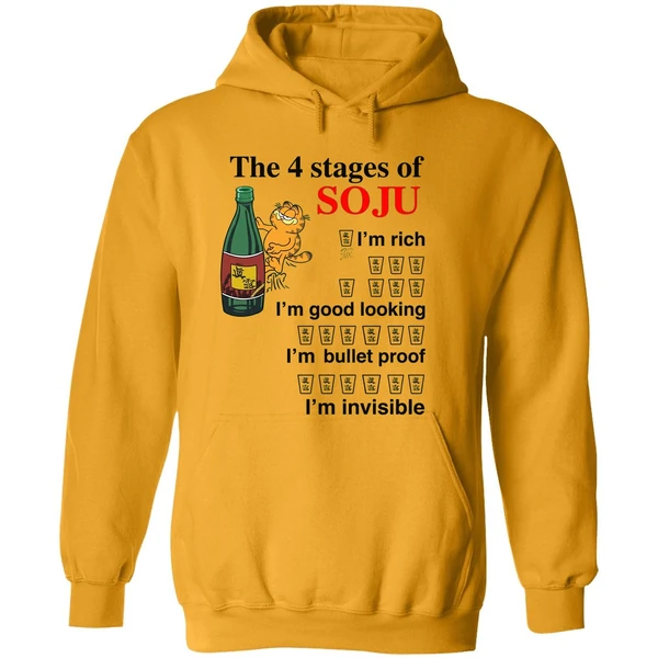 Garfield The 4 Stages Of Soju Hoodie