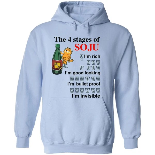 Garfield The 4 Stages Of Soju Hoodie - Image 4