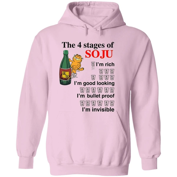 Garfield The 4 Stages Of Soju Hoodie - Image 5