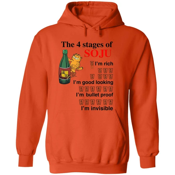 Garfield The 4 Stages Of Soju Hoodie - Image 6