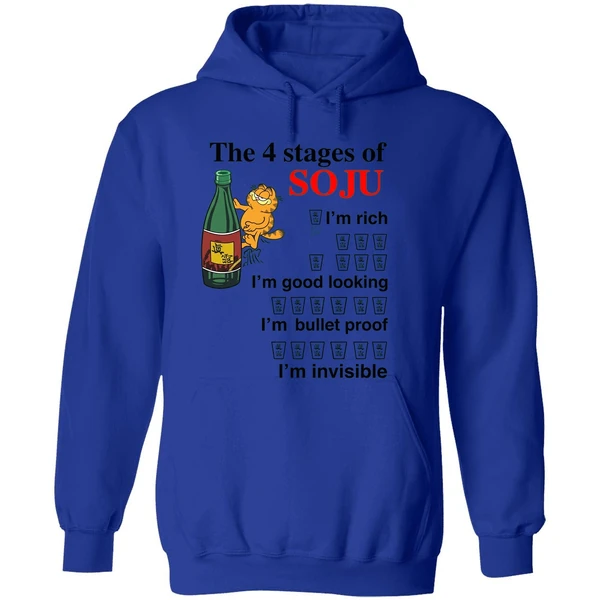 Garfield The 4 Stages Of Soju Hoodie - Image 7