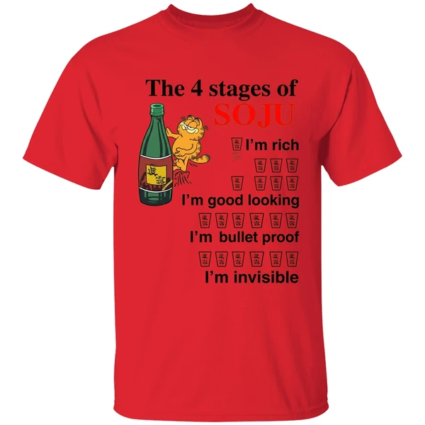 Garfield The 4 Stages Of Soju Shirt - Image 4