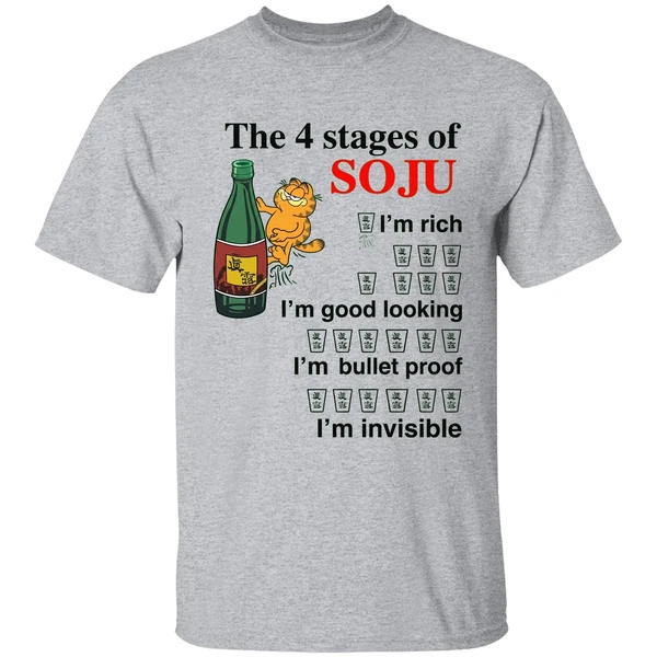 Garfield The 4 Stages Of Soju Shirt - Image 6