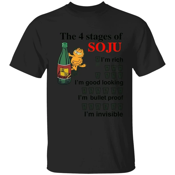 Garfield The 4 Stages Of Soju Shirt - Image 7