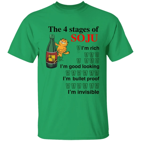 Garfield The 4 Stages Of Soju Shirt - Image 8