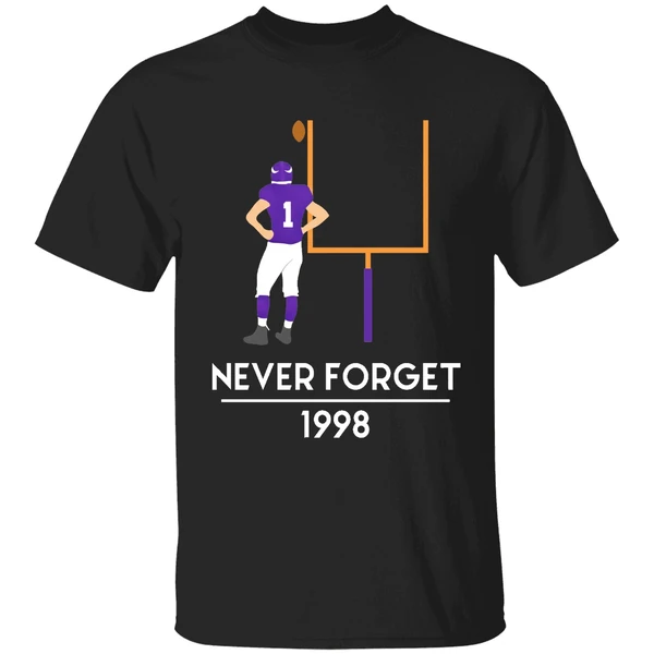 Gary Anderson Minnesota Vikings Never Forget 1998 Shirt