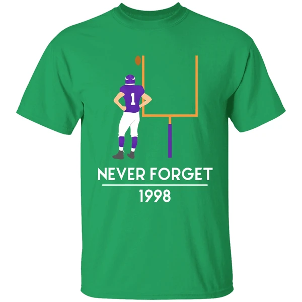 Gary Anderson Minnesota Vikings Never Forget 1998 Shirt - Image 2