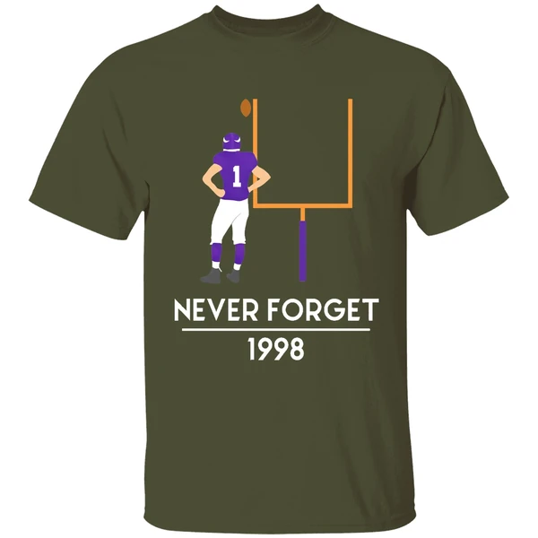Gary Anderson Minnesota Vikings Never Forget 1998 Shirt - Image 4