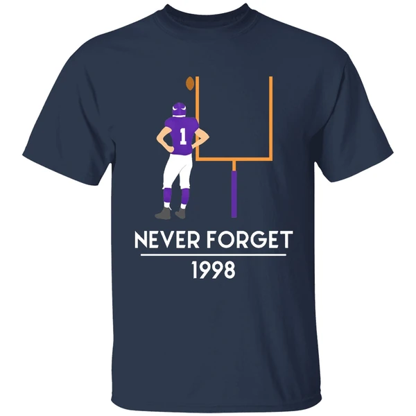 Gary Anderson Minnesota Vikings Never Forget 1998 Shirt - Image 5