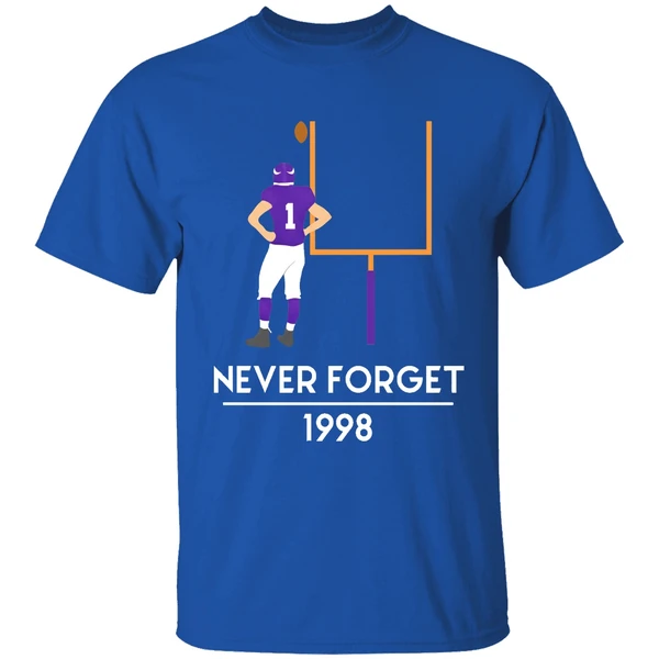 Gary Anderson Minnesota Vikings Never Forget 1998 Shirt - Image 8
