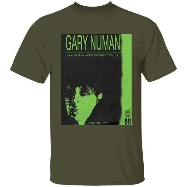 gary numan apr 4 2026 pappy harriet s in pioneertown ca shirt militarygreen
