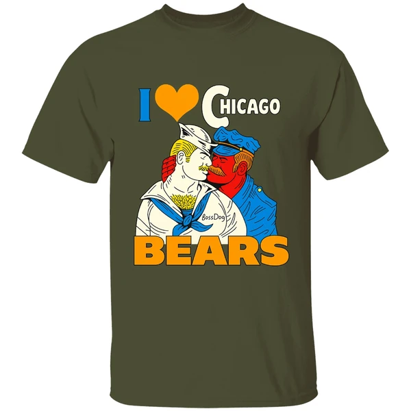 Gay Love I Love Chicago Bears Shirt - Image 3