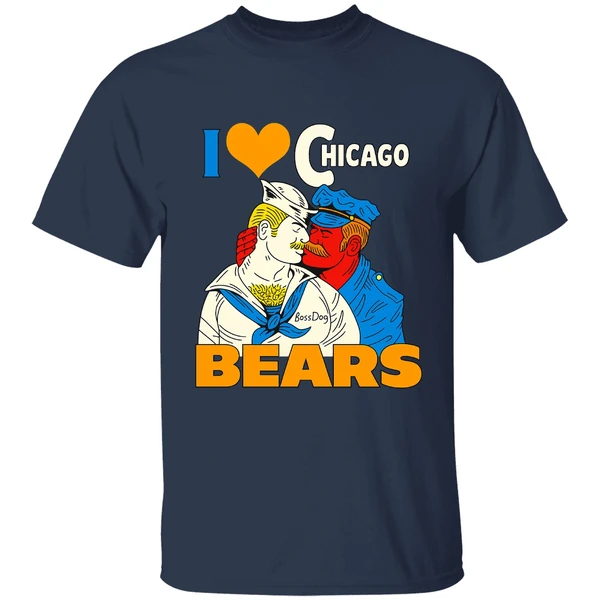 Gay Love I Love Chicago Bears Shirt - Image 4
