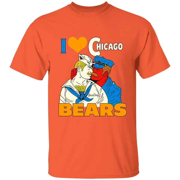 Gay Love I Love Chicago Bears Shirt - Image 5