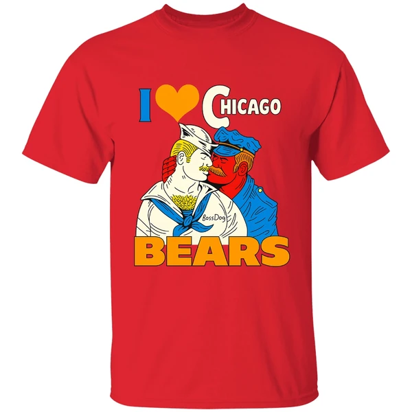 Gay Love I Love Chicago Bears Shirt - Image 6