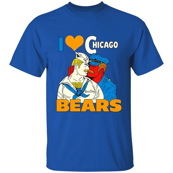 Gay Love I Love Chicago Bears Shirt - Image 7