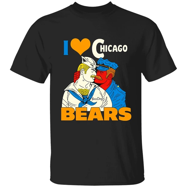 Gay Love I Love Chicago Bears Shirt - Image 8