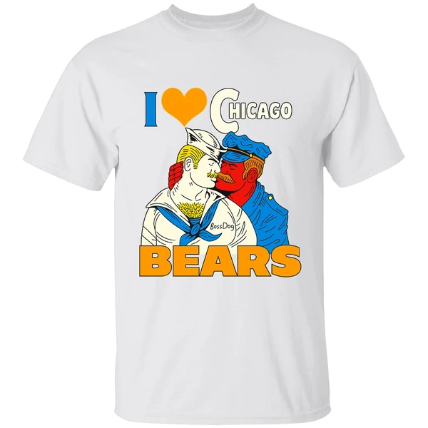 Gay Love I Love Chicago Bears Shirt - Image 9