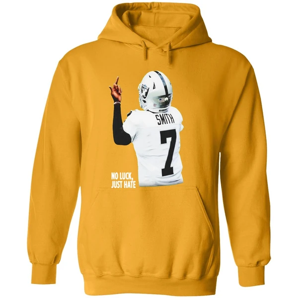 Geno Smith Las Vegas Raiders No Luck Just Hate Middle Finger Hoodie